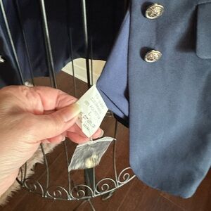 Stylish Navy Blazer with Silver Buttons